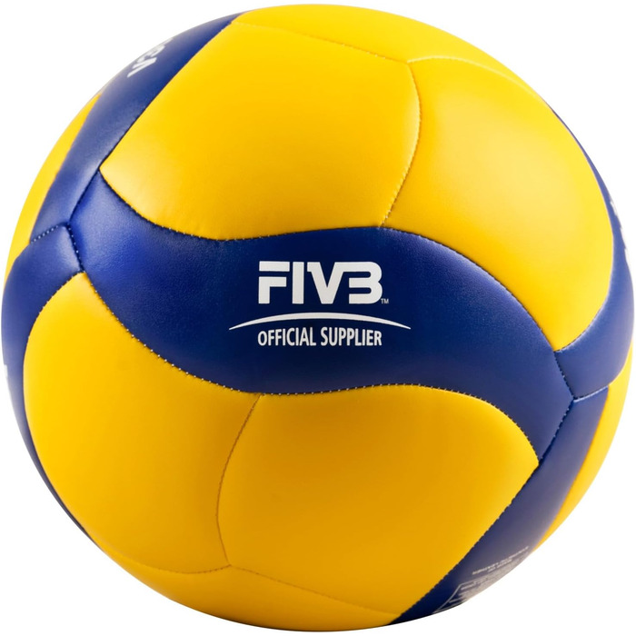 Тренувальний волейбольний м'яч Mikasa V360W-SL (FIVB Certified), Полегшений (200-220 г), Розмір 5, Для дітей та підлітків (6-12 років), Жовто-синій