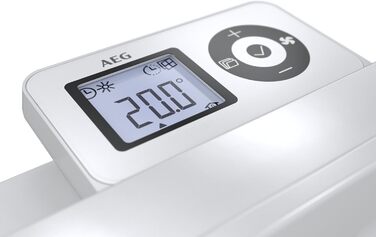 Настінний конвекторний обігрівач AEG WKL 2005 для площі приблизно 20 м, 2000 Вт, 5-30 C, настінний, РК-дисплей, тижневий таймер, металевий, Ecodesign 2018, 236535 для площі приблизно 25 м, металевий корпус без 120-хвилинного таймера