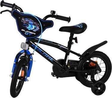 Дитячий велосипед Volare Super GT Blau 12 35 років 2 ручних гальма, знімні бічні колеса, захист ланцюга та світловідбивачі Регульоване сідло Подарунок для дівчаток та хлопчиків