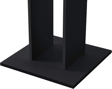 Кухонний стіл &39Lindesnes&39 Квадратний 65 x 65 x 78 см Стіл на підставці Обідній стіл з ДСП Обідній стіл Стіл Під горіх Чорний Під горіх/Чорний