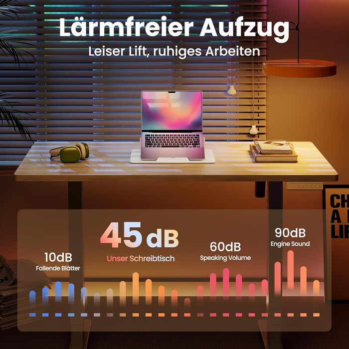 Стіл з регульованою висотою 80 x 48 см, 4 налаштування висоти з пам&39яттю, Електричний стіл для домашнього офісу та комп&39ютерної робочої станції, Стіл для роботи стоячи, Світлий горіх Світлий горіх 80 x 48 см