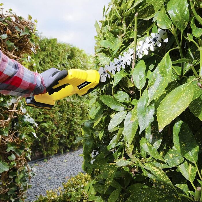 Акумуляторні ножиці для трави та кущів TROTEC PGSS 10-20V Лезо для трави 10 см, Лезо для кущів 20 см Запобіжний вимикач, батарея не входить до комплекту