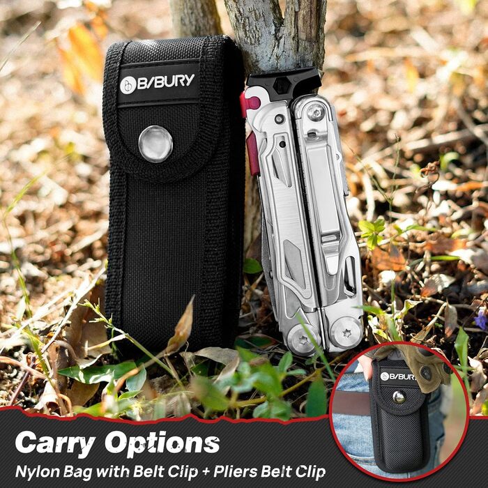 Багатофункціональні плоскогубці BIBURY з кременем та розбивачем скла, складні мультиінструменти для чоловіків ідеальний подарунок,