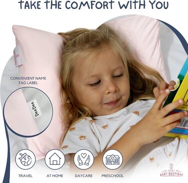 Дитяча подушка Kona's Baby Boutique з м'якою бамбуковою наволочкою, 33 x 45,7 см, ідеальна дитяча подушка для сну, 2 роки, дихаюча