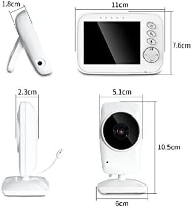 Дитячий телефон 3,2-дюймовий радіоняня 2,4 ГГц Дитяча камера з РК-камерою нічного бачення Цифрове відео високої чіткості та функці