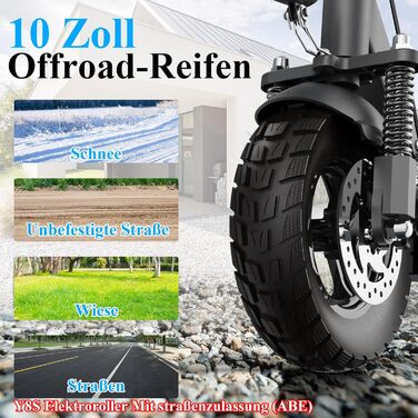 Електросамокат JOYOR E Серія Y, двигун 400/500 Вт, 48В/36В 26/18/13/8Ач, дальність ходу 25-110 км, 10 шини, алюмінієва рама, перед