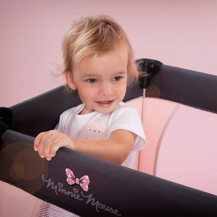 Дитяче дорожнє ліжечко hauck Dream N Play від народження до 15 кг, маленьке, складне, в комплекті сумка для перенесення та складна основа, лежача поверхня 120 x 60 см (Disney Minnie Sweetheart) Minnie Sweetheart