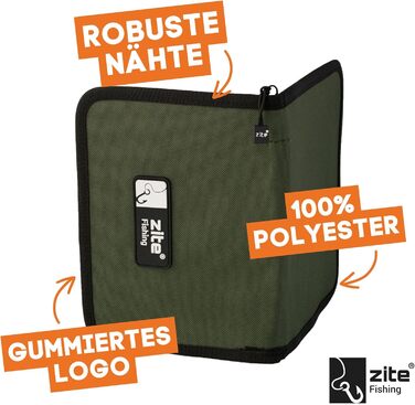 Сумка для ліцензії на риболовлю Zite Fishing - сумка для документів і обкладинка для паперів для риболовлі 15x20 см - футляр для ліцензії на риболовлю для карток риболовлі та риболовлі - футляр з 2 відділеннями тримач для ручок