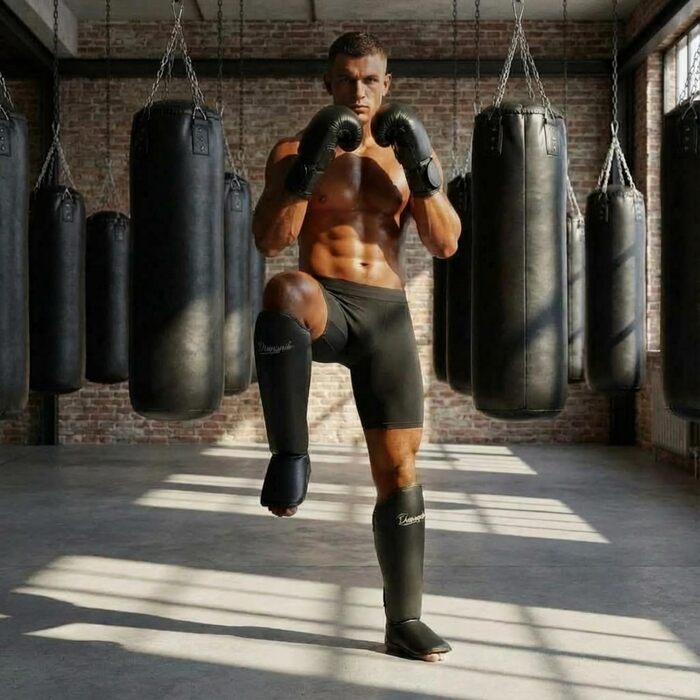 Шкіряні щитки для гомілок з м&39якою підкладкою, ShinGuard, шкіра, бойові мистецтва, тренування з карате, кікбоксинг MMA, муай-тай, крав-мага для ніг, великий / дуже великий розмір