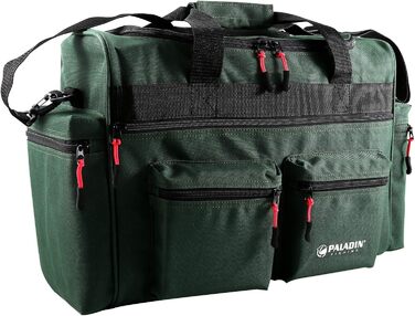 Рибальська сумка Paladin Deluxe green - Tackle Bag Carryall Carp bag Сумка для рибальських аксесуарів Розміри 53x28x22 см Сумка для наживки з ременем через плече