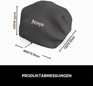 Електричний гриль Ninja Woodfire Pro XL, багатофункціональний вуличний гриль 4-в-1 та захисний чохол Woodfire XL, офіційний аксесуар