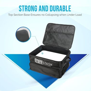 Органайзер для гольф-багажника GolfStash з відділеннями для взуття, перегородками, зберіганням для футболок, рукавичок, м'ячів та іншого для зручного транспортування аксесуарів в авто чи позашляховику чудовий подарунок для гольфіста