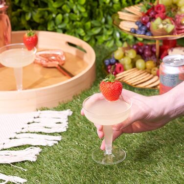 Преміум келихи купе з пластику (120мл) - багаторазові коктейльні келихи, келихи для шампанського, келихи для шампанського пластико