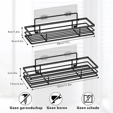 Поличка для душу шафран без свердління 2 шт. и поличка для душу кошик для душу органайзер для ванної кімнати, поличка для ванної п