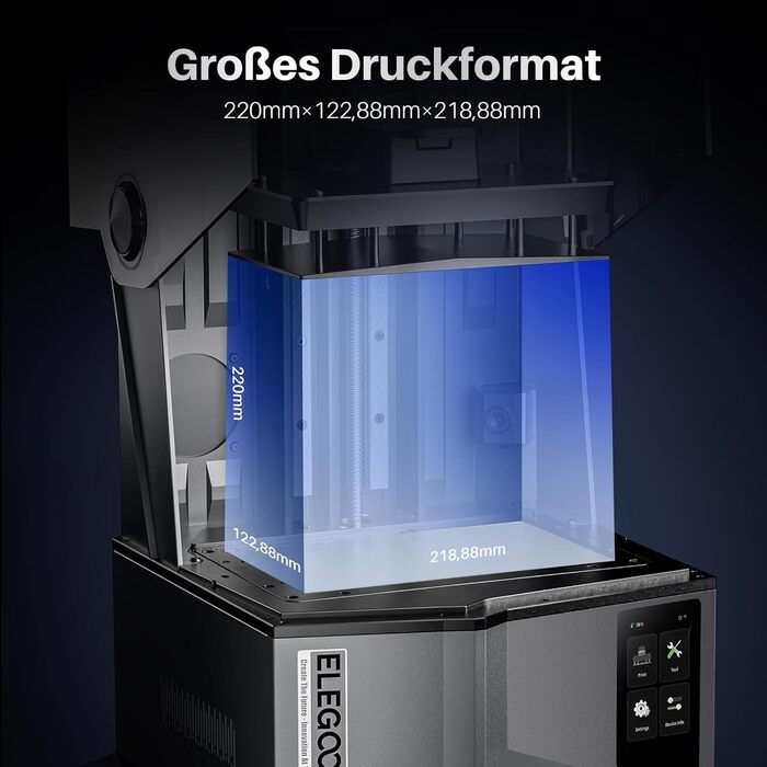 Принтер, 12K Mono LCD, висока швидкість друку 150 мм/год, нахил, камера AI, автоматичне вирівнювання, передача Wi-Fi, кришка Filp-