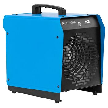 Електричний вентилятор-обігрівач 3 кВт 230 В з 3 рівнями нагріву (30/1500/3000 Вт), безступінчастим термостатом, компактний та портативний, 30