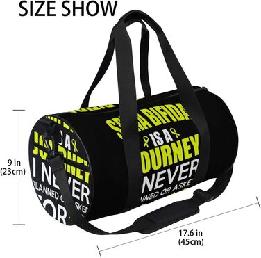 Спортивна сумка з принтом Боротьба зі спинномозковою килою, дорожня сумка для подорожей та вихідних