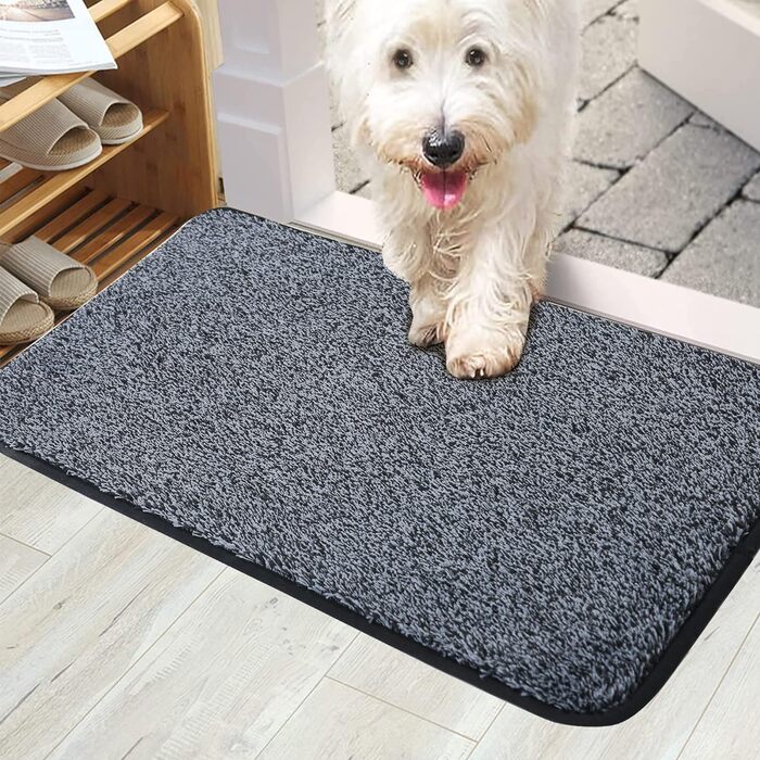 Килимок для дверей COSY HOMEER для приміщень 50 x 80 см, м'який абсорбуючий і брудовідштовхуючий килимок нековзний, низькопрофільн