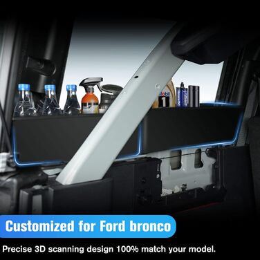 Органайзер для багажника Ford Bronco 4-дверний (2021-2023), ліва бічна коробка, матове чорне покриття
