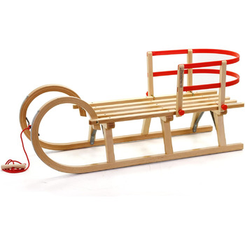 Санки Holzfee Colint Baran 110 RL дерев'яні зі спинкою, 110 см