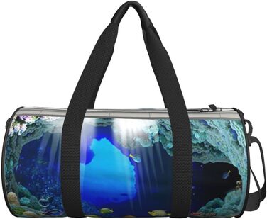 Дорожня сумка-мішок, морська тематика, риби, спортивна сумка для чоловіків та жінок