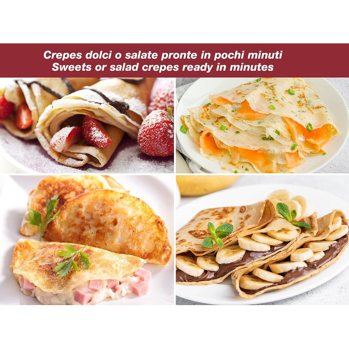 Електричний млинець червоний і чорний, електрична млинниця 800 Вт з ручкою, 710Y