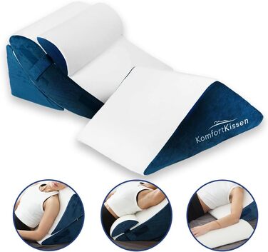 Ергономічний комплект із 4 подушок Wedge Pillow Багатофункціональний дизайн 12-в-1 зі знімним чохлом, який можна прати, для сну та читання