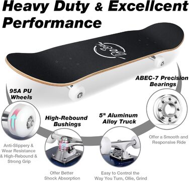 Круїзерний скейтборд BELEEV Cruiser Skateboard 79 x 20 cm – Blue Nebulae