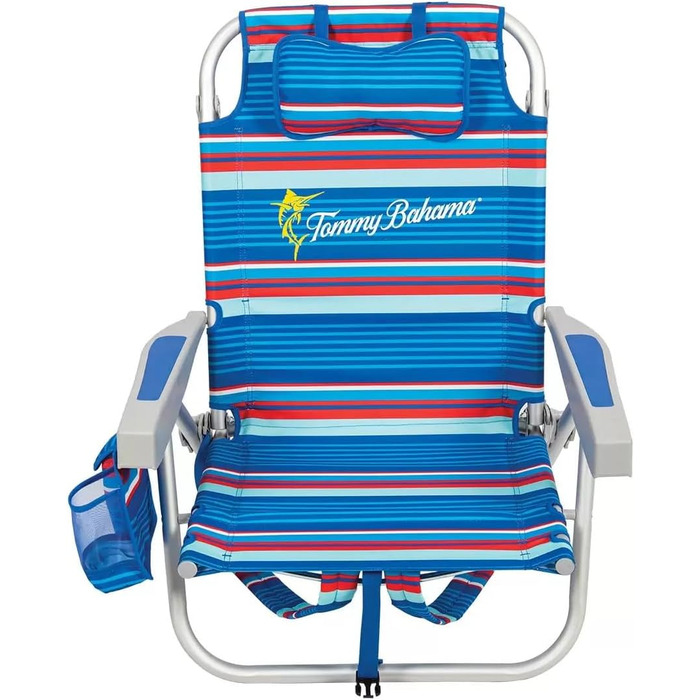 Розкладний пляжний стілець Tommy Bahamas, модель 2024 (синій)