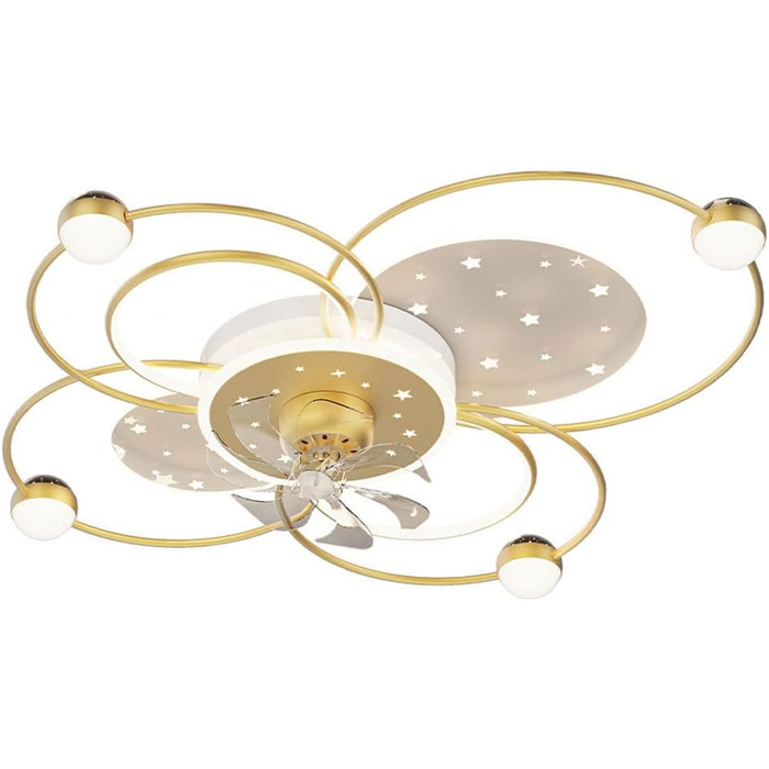 Стельовий світлодіодний світильник PAZWAHF 73W, стельовий вентилятор зі світлодіодним освітленням, регульованою швидкістю вітру, з