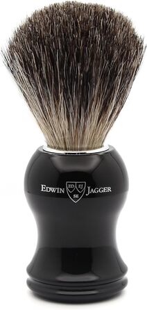 Щітка для гоління Edwin Jagger Pure Badger Badger - імітація чорного дерева, 1 упаковка (1 x ука)