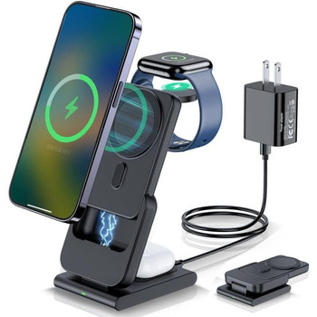 Бездротовий зарядний пристрій 3-в-1 (чорний)