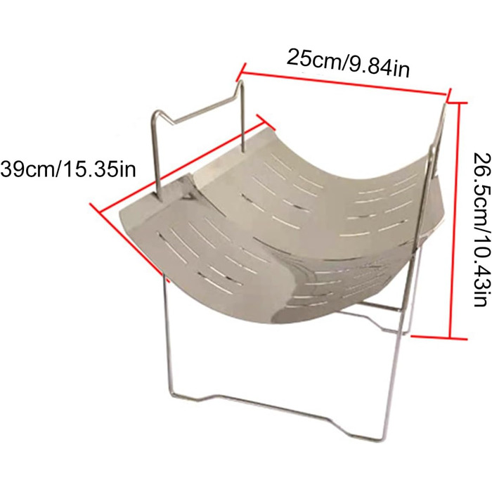 Підставка для багаття Складаний кемпінговий гриль з нержавіючої сталі Портативний для відкритих вогнищ Легкий для зберігання аксесуар для гриля, походів, кемпінгу, пікніків та пригод