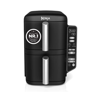 Аерофритюрниця Ninja Double Stack, 7,6 л, на 6 порцій, чорна