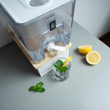 Фільтр для води Aquafloow XXL 9,5 л, фільтр усе в 1, диспенсер для води з краном і фільтром, диспенсер для фільтра для води - Зменшення води, хлору, води та рідин у водозбірнику