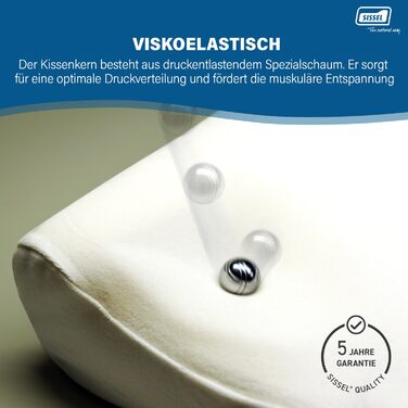 Ортопедична подушка для шиї Sissel Soft Plus Спеціальна в&39язкопружна піна для ідеального комфорту сну Регульована висота М&39який велюровий чохол Ідеально підходить для болю в шиї 5-річна гарантія