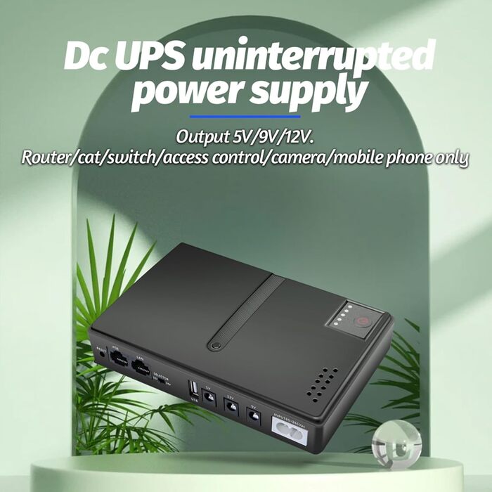 Джерело безперебійного живлення (UPS) 15 В 24 В POE, 5 В 9 В 12 В USB, портативний резервний блок живлення, змінний акумулятор для телефону, камери, роутера (Європейська вилка)
