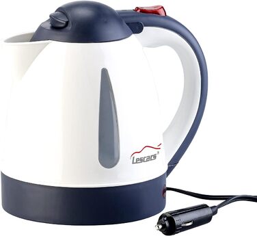 Чайник Lescars 24V Чайник для вантажівок та автодомів на 24 В, 240 Вт, 800 мл (чайник 24 В для вантажівок, автомобільний чайник, п
