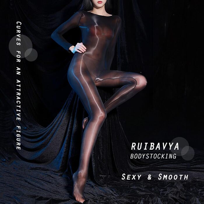 Жіночий бодістокінг RUIBAVYA, блискучий, еластичний, універсальний розмір