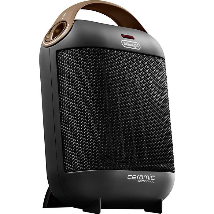 Керамічний нагрівач De&39Longhi HFX30C18.AG Портативний нагрівач для швидкого та цілеспрямованого нагрівання 2 рівні потужності Функція захисту від замерзання Потужність 1800 Вт Сірий