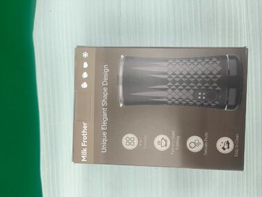 Електричний спінювач молока, HAPPHOOH 4-в-1, швидкий спінювач гарячого та холодного молока, з 2 віночками, контейнер для молока з