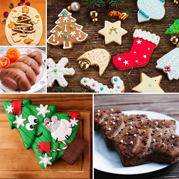 Силіконова різдвяна форма для випікання 2 шт MEZHEN