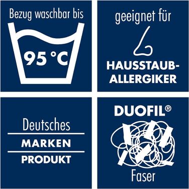 Подушка Irisette Vitamed - Зроблено в Німеччині - Подушка зі знімним чохлом з чистої бавовни, 40 x 80 см, сертифікована Oeko-Tex 40 x 80 см - комплект з 1 предмета