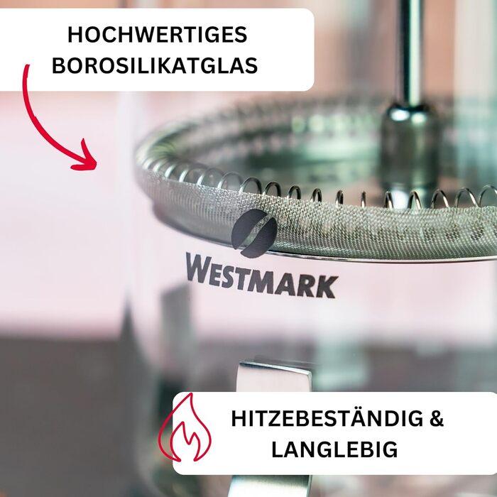 Кавоварка Westmark Френч-Прес, 500 мл, Бразиліа, без BPA, нержавіюча сталь, 24702260 кавоварка 500 мл