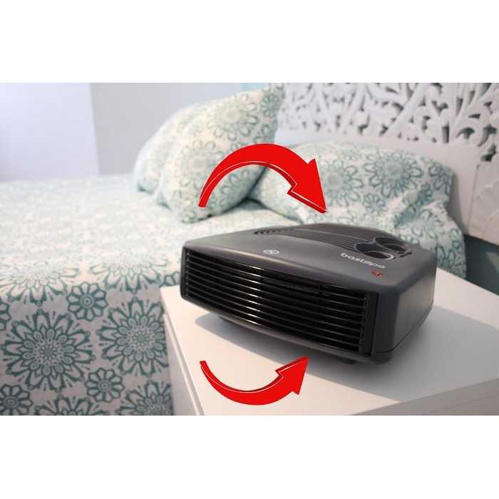 Горизонтальний вентилятор PTC преміум-графіт, 750/1500 Вт, термостат, 1500-PTC