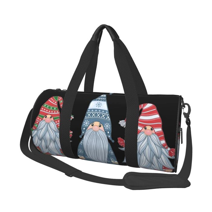 Дорожня сумка-мішок, новорічний дизайн (Дід Мороз, Гном), спортивна сумка для чоловіків та жінок
