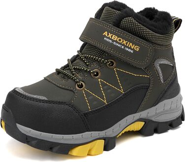 Дитяче зимове взуття TARELO, нековзні зимові чоботи, снігові чоботи середнього розміру, унісекс взуття для походів на підкладці для хлопчиків, розміри 32-39, зелене, EU 39