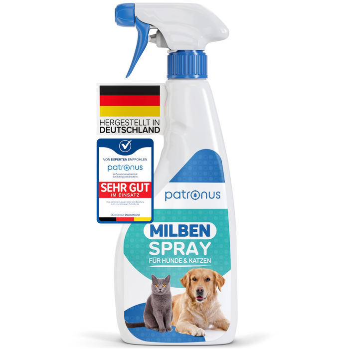 Спрей від кліщів для собак та котів Milbenspray, ефективний захист 500 мл з ефірними оліями спрей від лугових кліщів для собак та котів, спрей від кліщів для собак, спрей від кліщів для котів ніжний аромат, перевірена ефективність, 500 мл