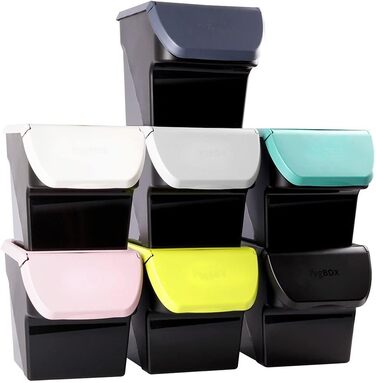 Контейнери для зберігання Vilde, контейнери для картоплі, контейнери для цибулі, контейнери для овочів, 13 л, комплект з 2 шт. , сірий, антрацит