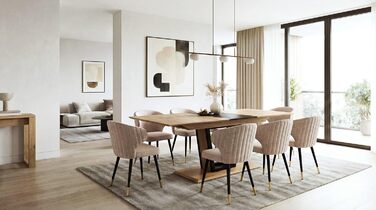 Розсувний обідній стіл Newroom до 200 см кольору Wild Oak Anthracite - Сучасний обідній стіл - 160-200 x 76 x 90 см (Ш x В x Г) - Розсувний стіл із синхронізованим механізмом висування - Їдальня, Кухня, Вітальня